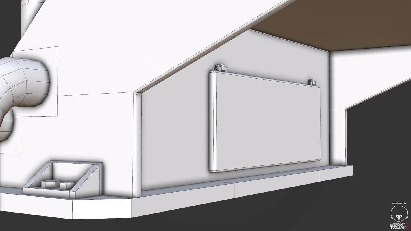 Control Desk 5 Low-poly 3D model_38