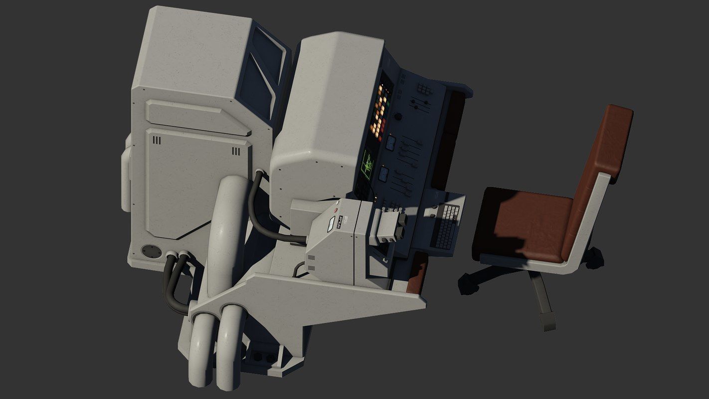 Control Desk 5 Low-poly 3D model_8