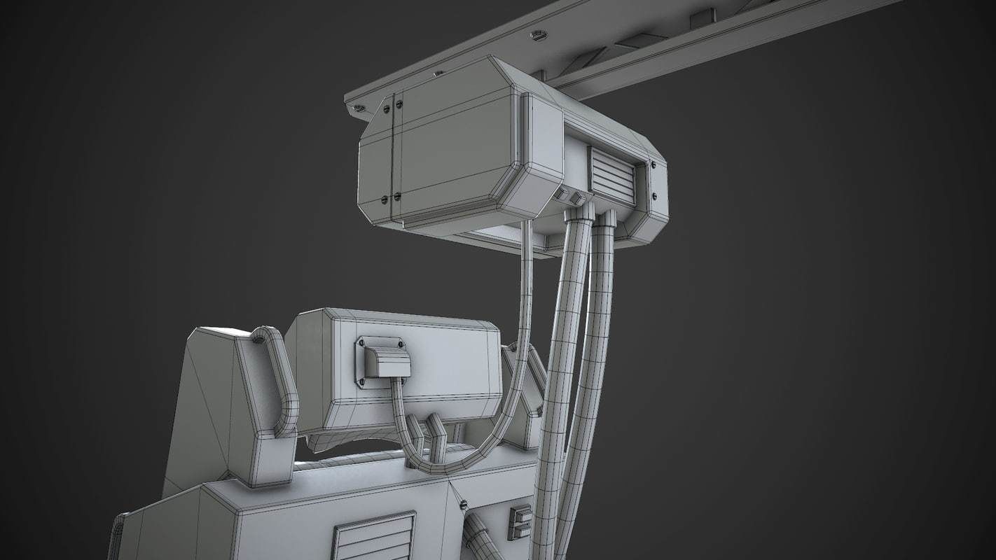 Spaceship Chair Low-poly 3D model_8