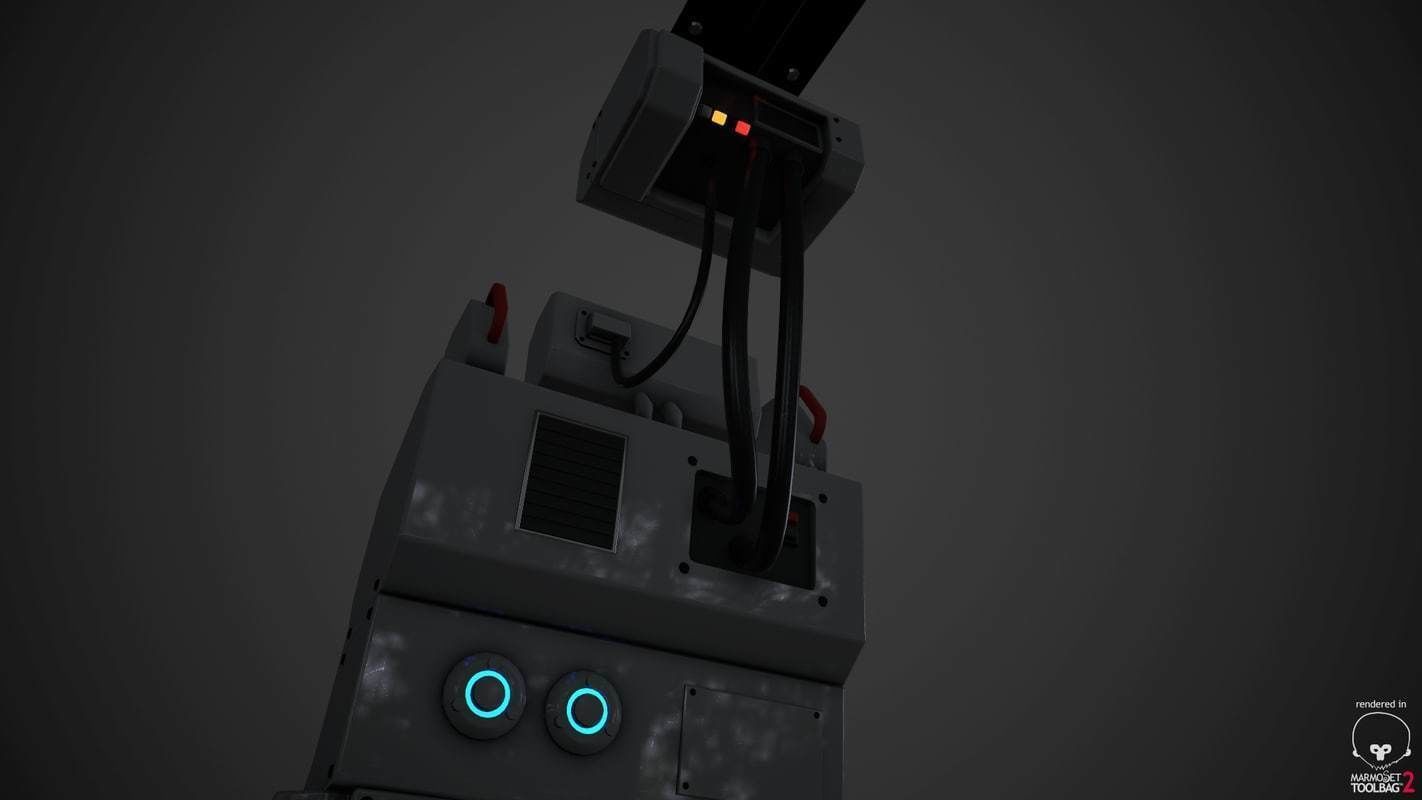 Spaceship Chair Low-poly 3D model_5