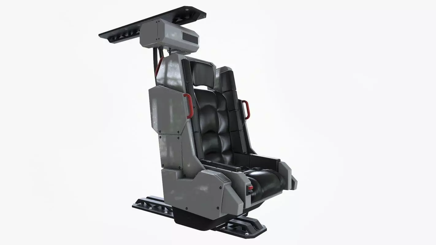 Spaceship Chair Low-poly 3D model_0