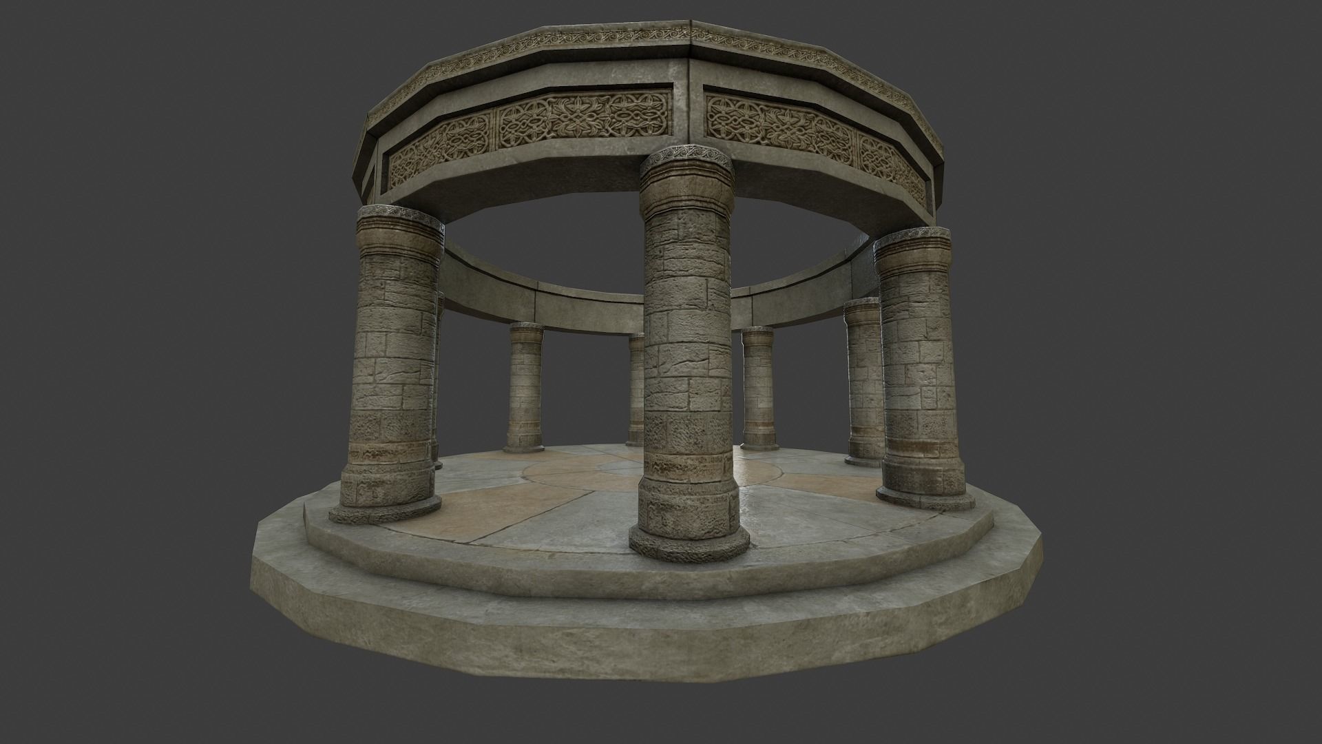 Ancient Altar Low-poly 3D model_3
