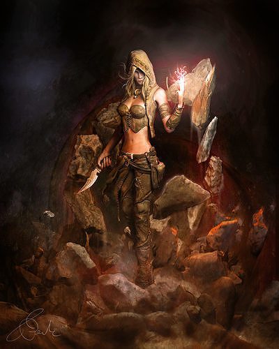 Earth Sorceress 3D model