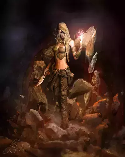 Earth Sorceress 3D model