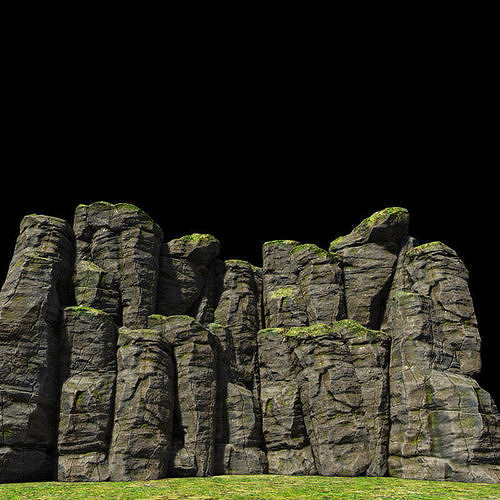 Cliff camouflage rock Low-poly 3D model