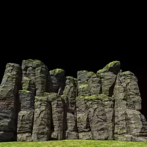 Cliff camouflage rock Low-poly 3D model