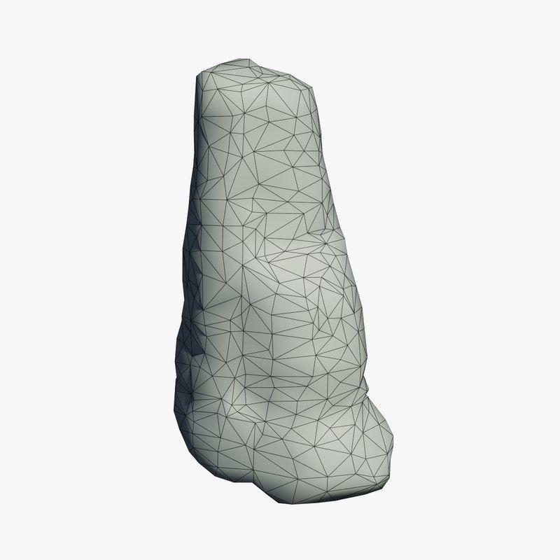 Cliff camouflage rock Low-poly 3D model_8