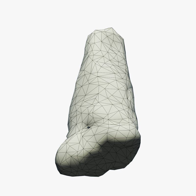 Cliff camouflage rock Low-poly 3D model_9