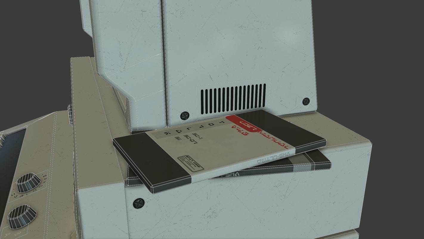 Retro Sci-Fi Computer Low-poly 3D model_26