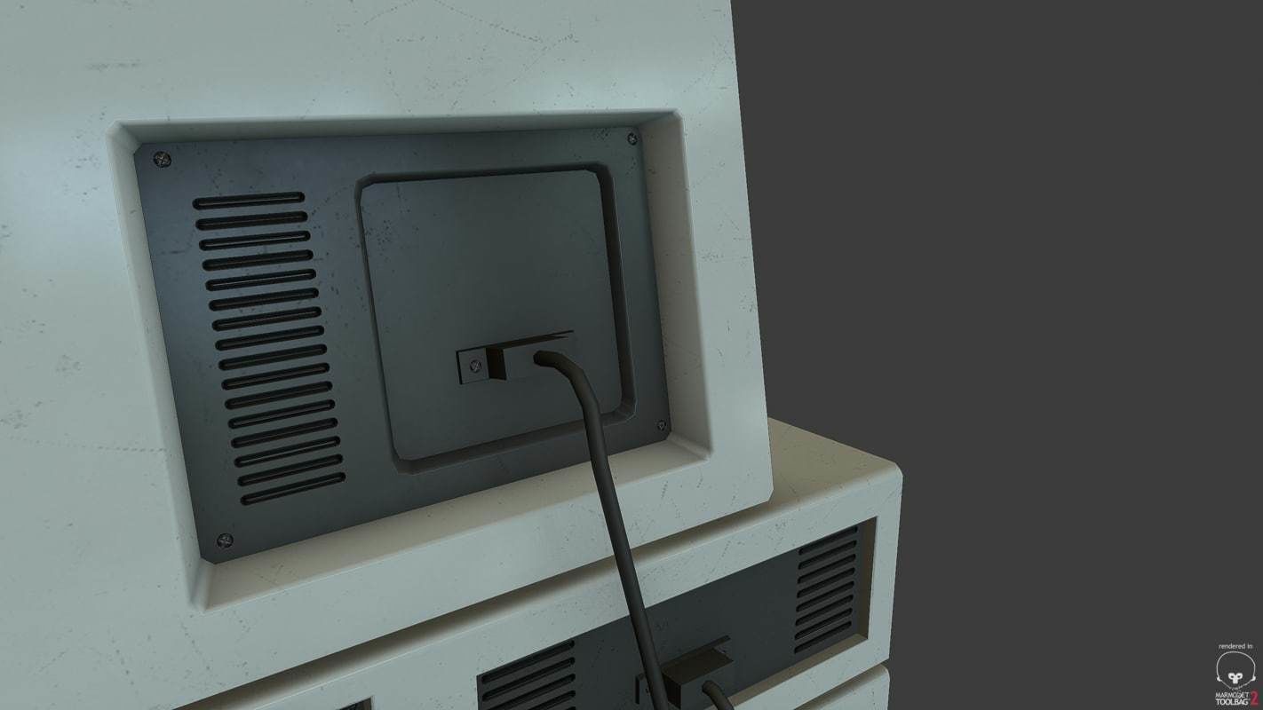 Retro Sci-Fi Computer Low-poly 3D model_20