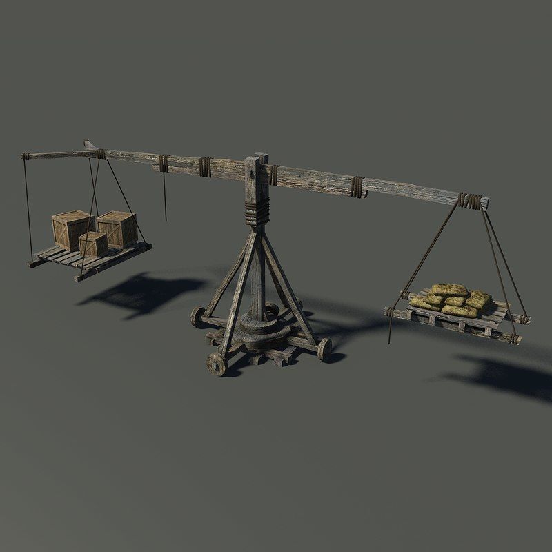 Old Wooden Crane Low-poly 3D model_1