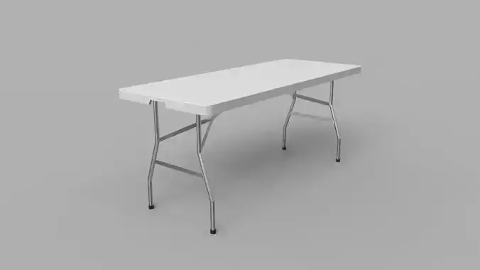 Folding Table - 6 Ft 3D model