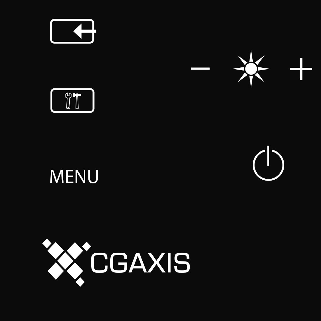 CGAxis LCD Monitor 3D model_4