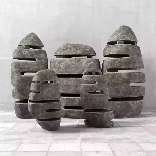 Stone street light decor