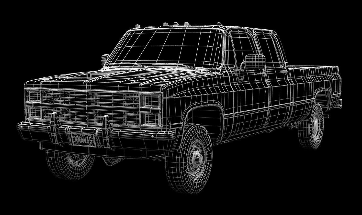 GENERIC 4WD PICKUP TRUCK 5 3D model_17
