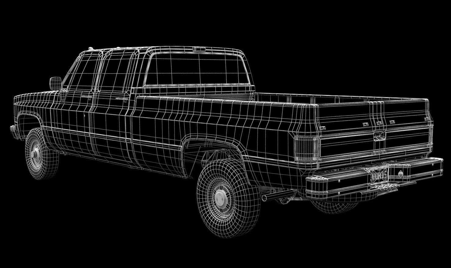 GENERIC 4WD PICKUP TRUCK 5 3D model_19
