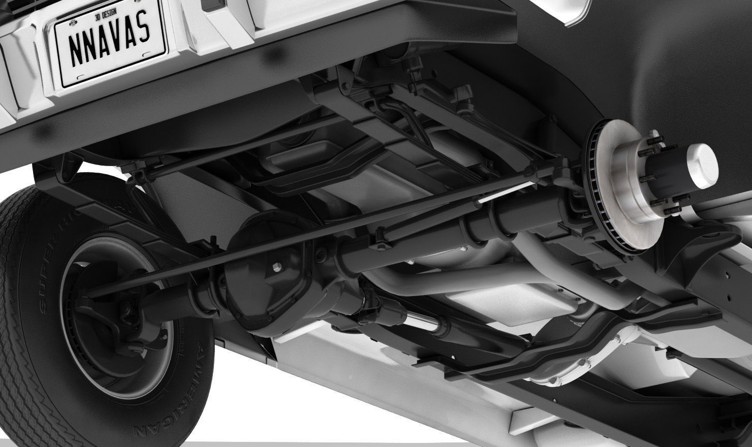 GENERIC 4WD PICKUP TRUCK 5 3D model_7