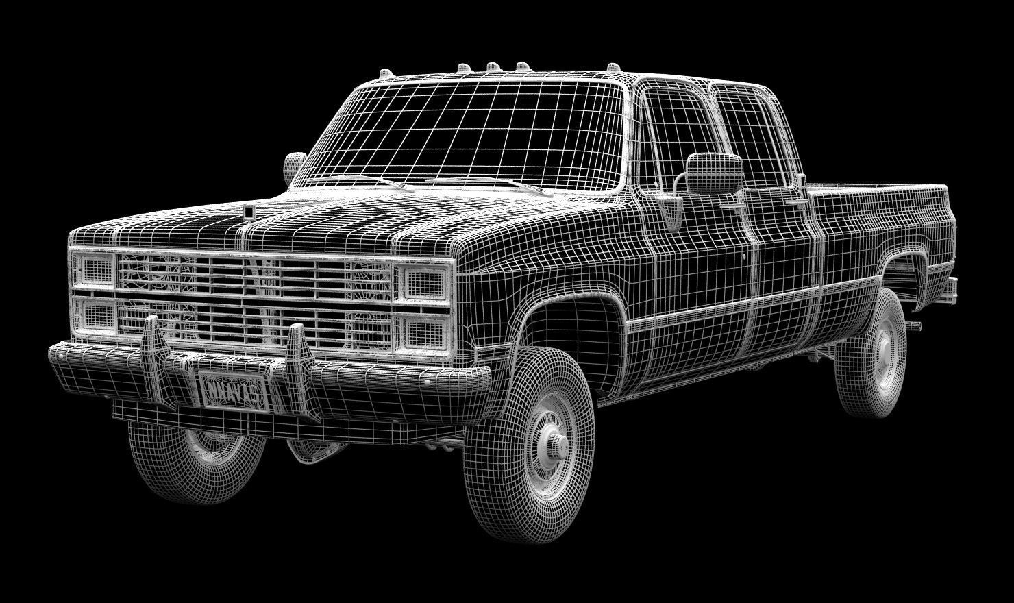 GENERIC 4WD PICKUP TRUCK 5 3D model_18