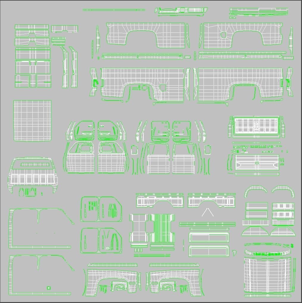 GENERIC 4WD PICKUP TRUCK 5 3D model_24