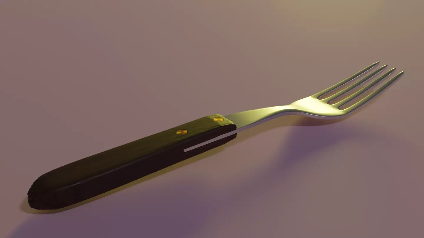 Metal fork  3D model_0