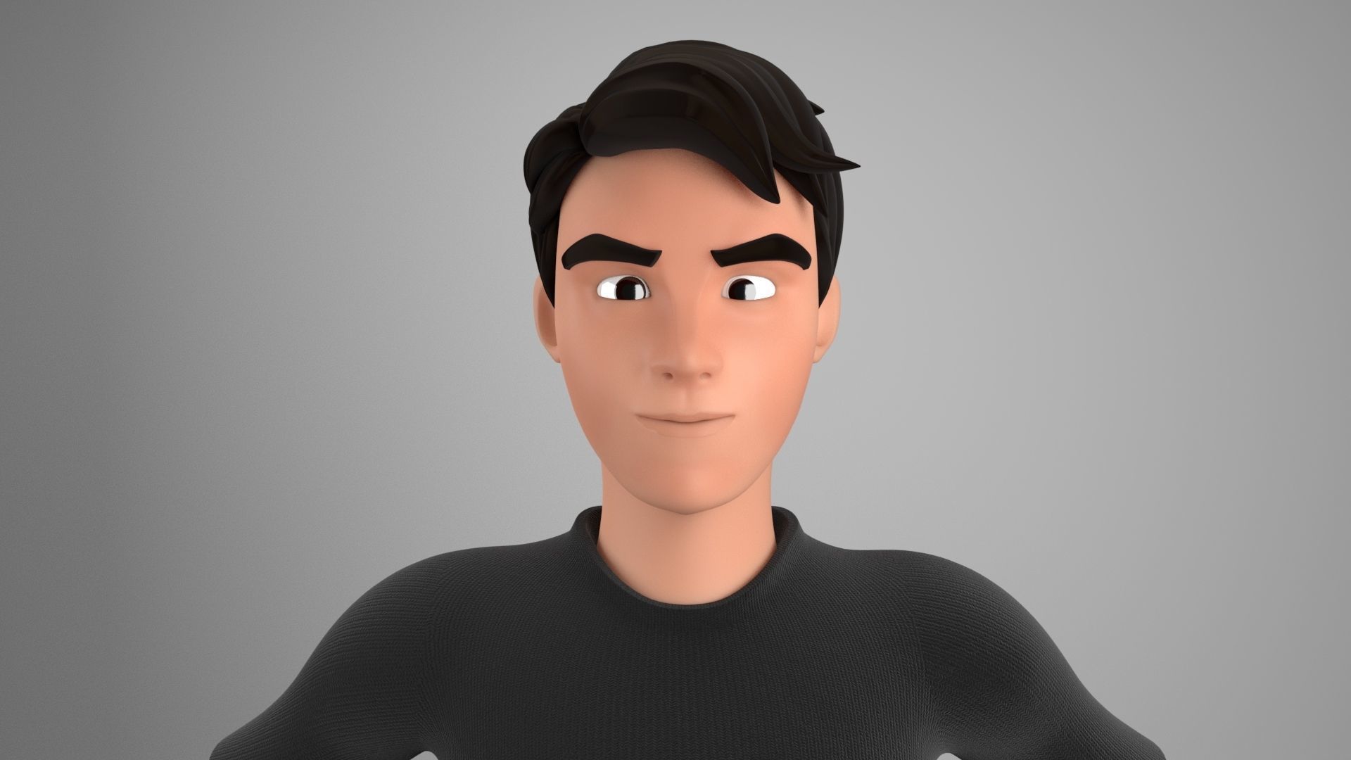 Stylized character male 3D model_5