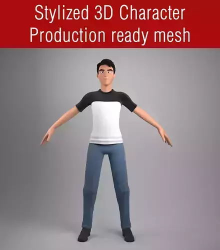 Stylized character male 3D model