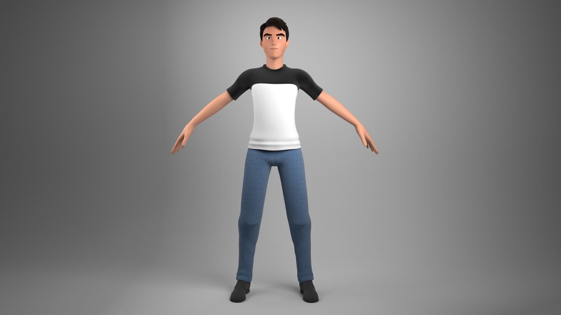Stylized character male 3D model_1