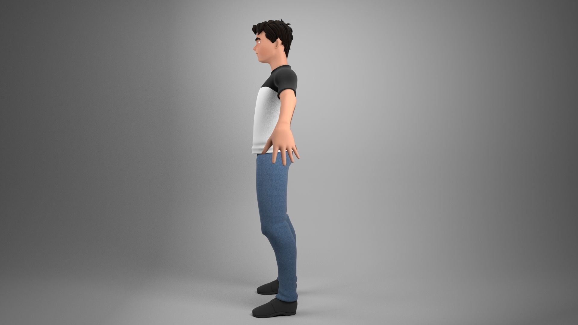 Stylized character male 3D model_4