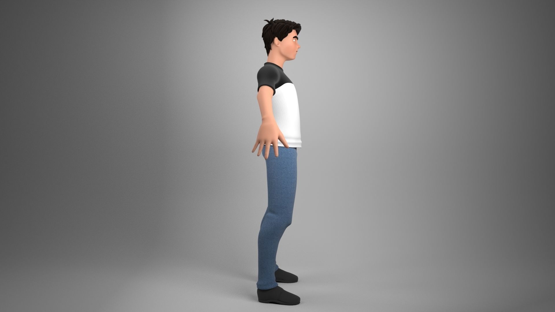 Stylized character male 3D model_2