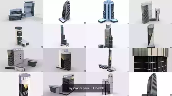 Skyscraper pack 3D Model Collection