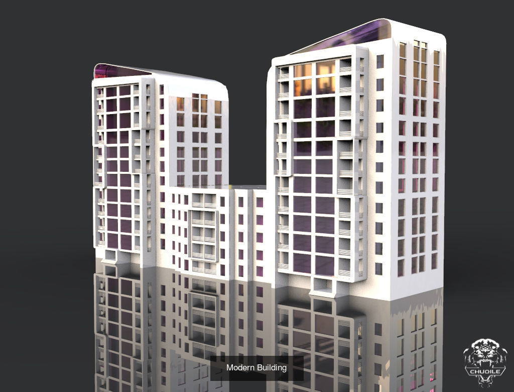 Modern Building Pack 3D Model Collection_6