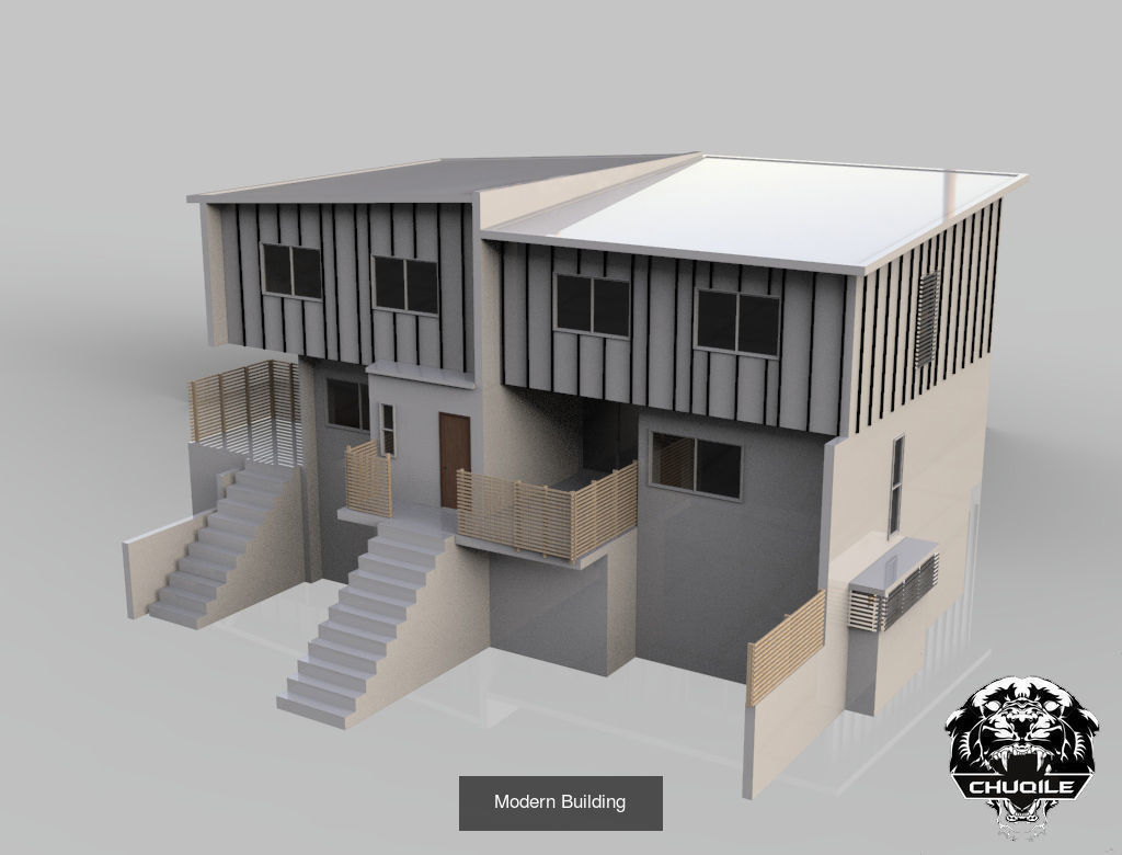 Modern Building Pack 3D Model Collection_11