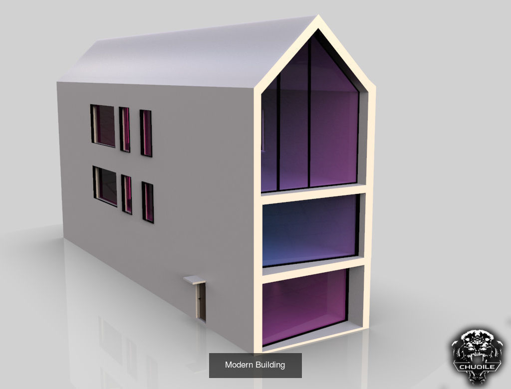 Modern Building Pack 3D Model Collection_15