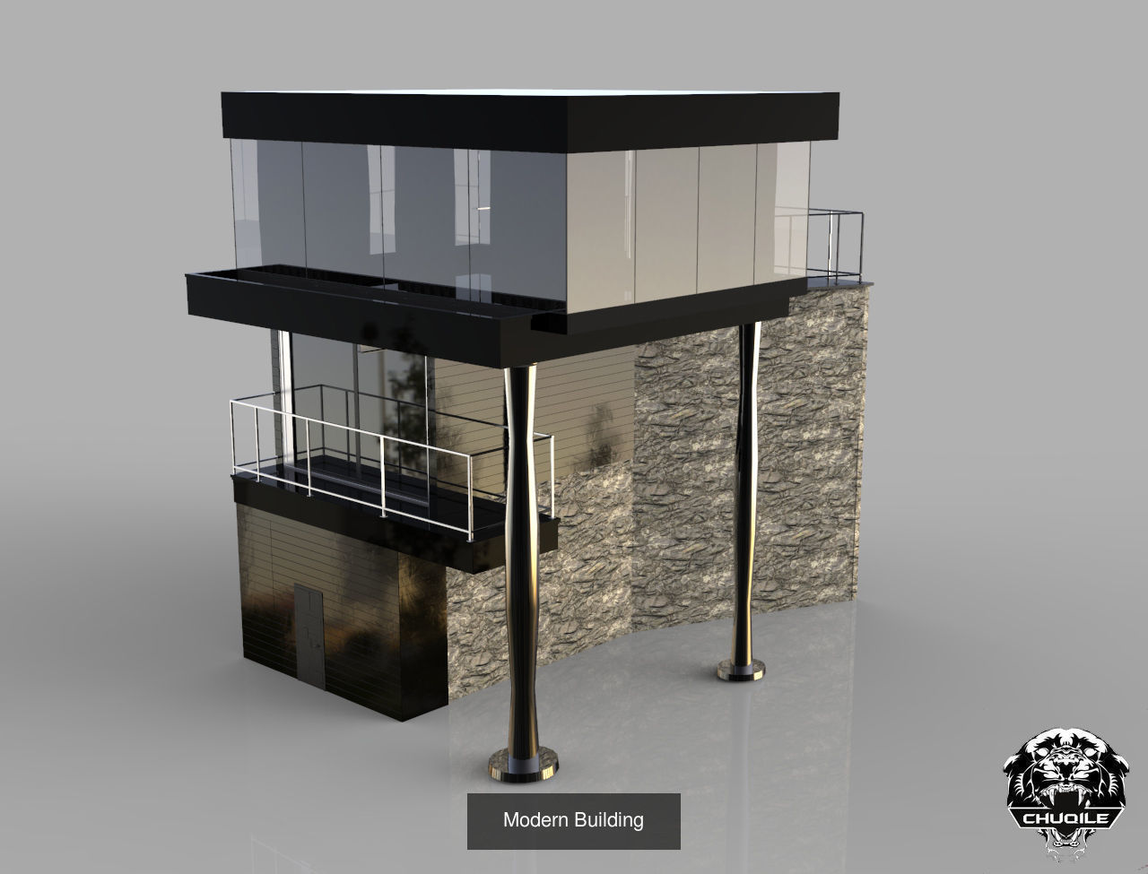Modern Building Pack 3D Model Collection_9