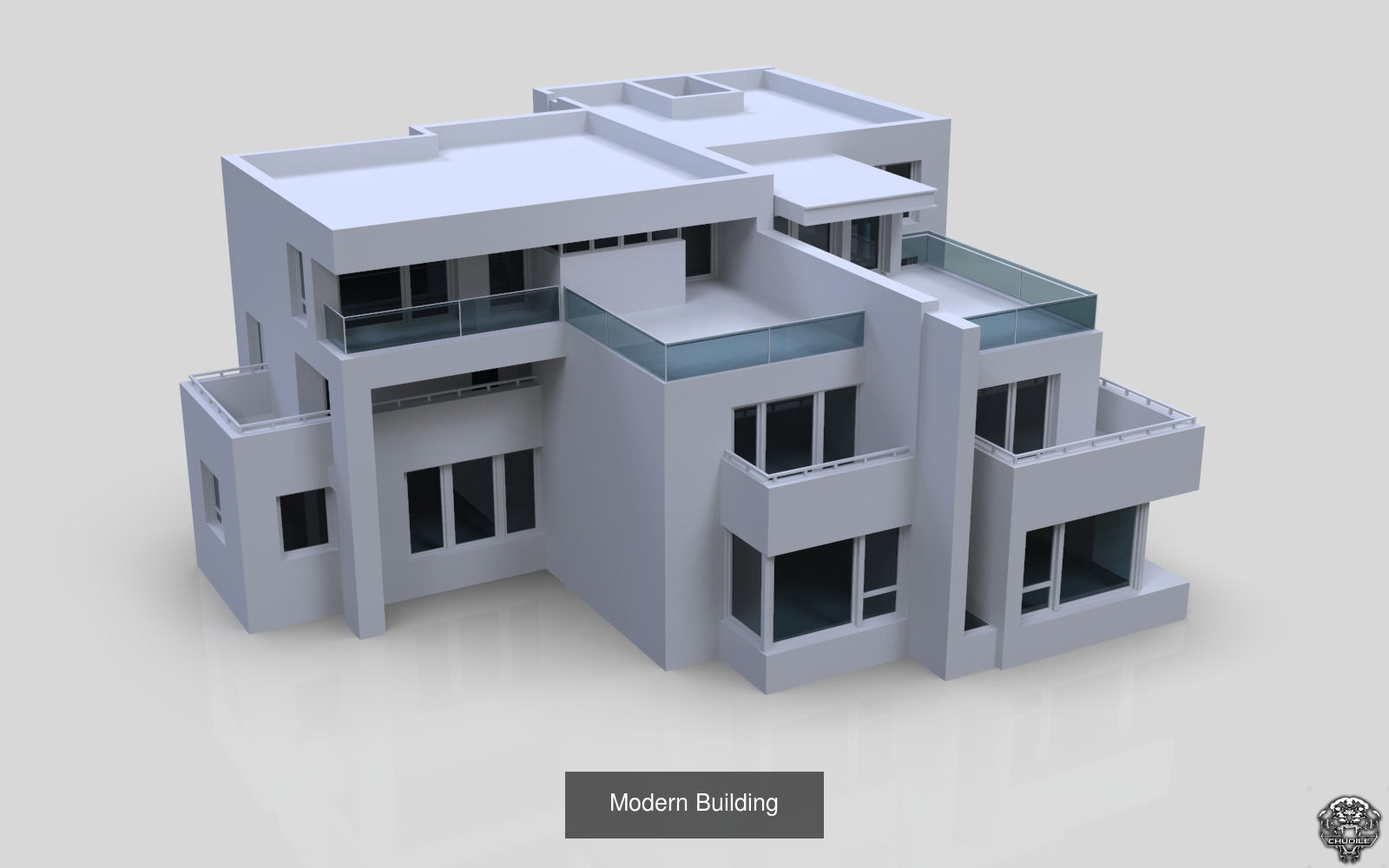 Modern Building Pack 3D Model Collection_23