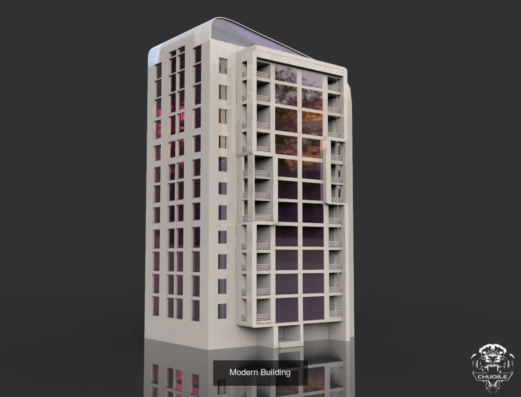 Modern Building Pack 3D Model Collection_5