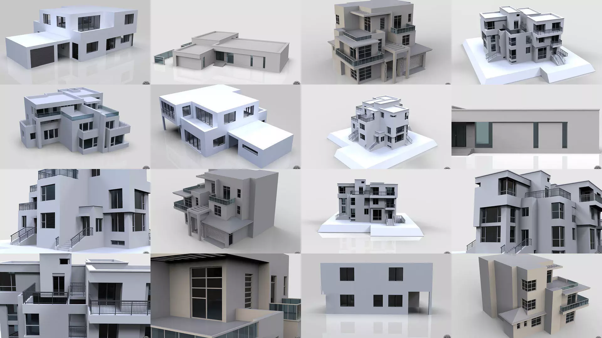 Modern Building Pack 3D Model Collection_0