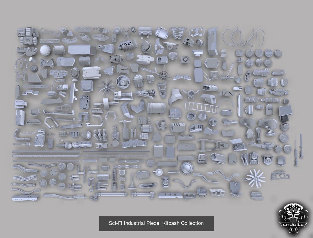 Kitbash Pack 3D Model Collection_1