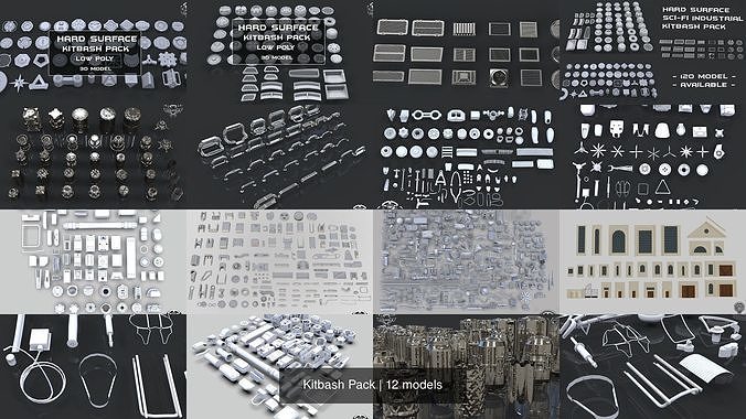 Kitbash Pack 3D Model Collection