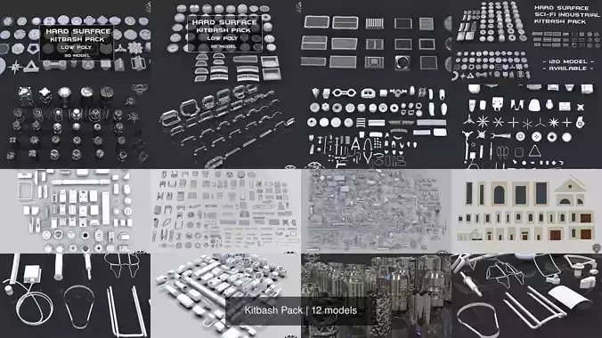 Kitbash Pack 3D Model Collection