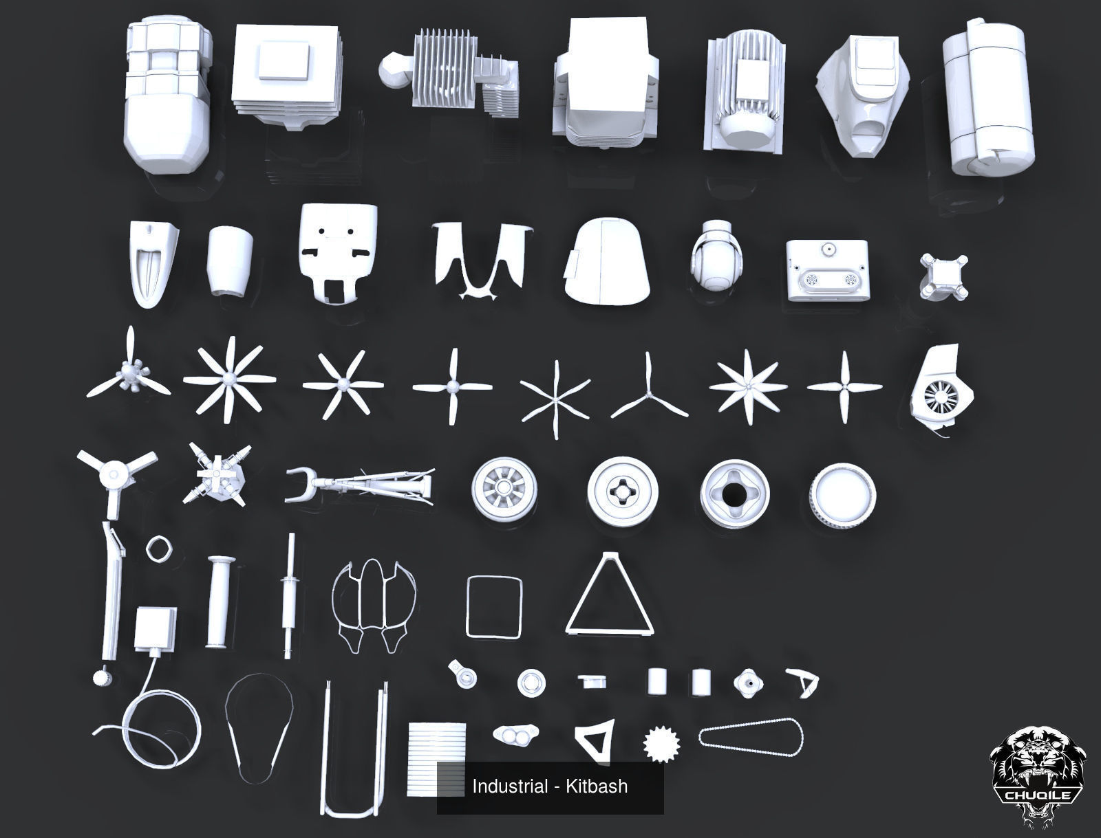 Kitbash Pack 3D Model Collection_11