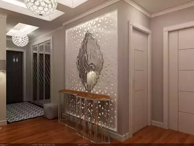 Interior Scene - Flat 02 - modern style - hall 3D model
