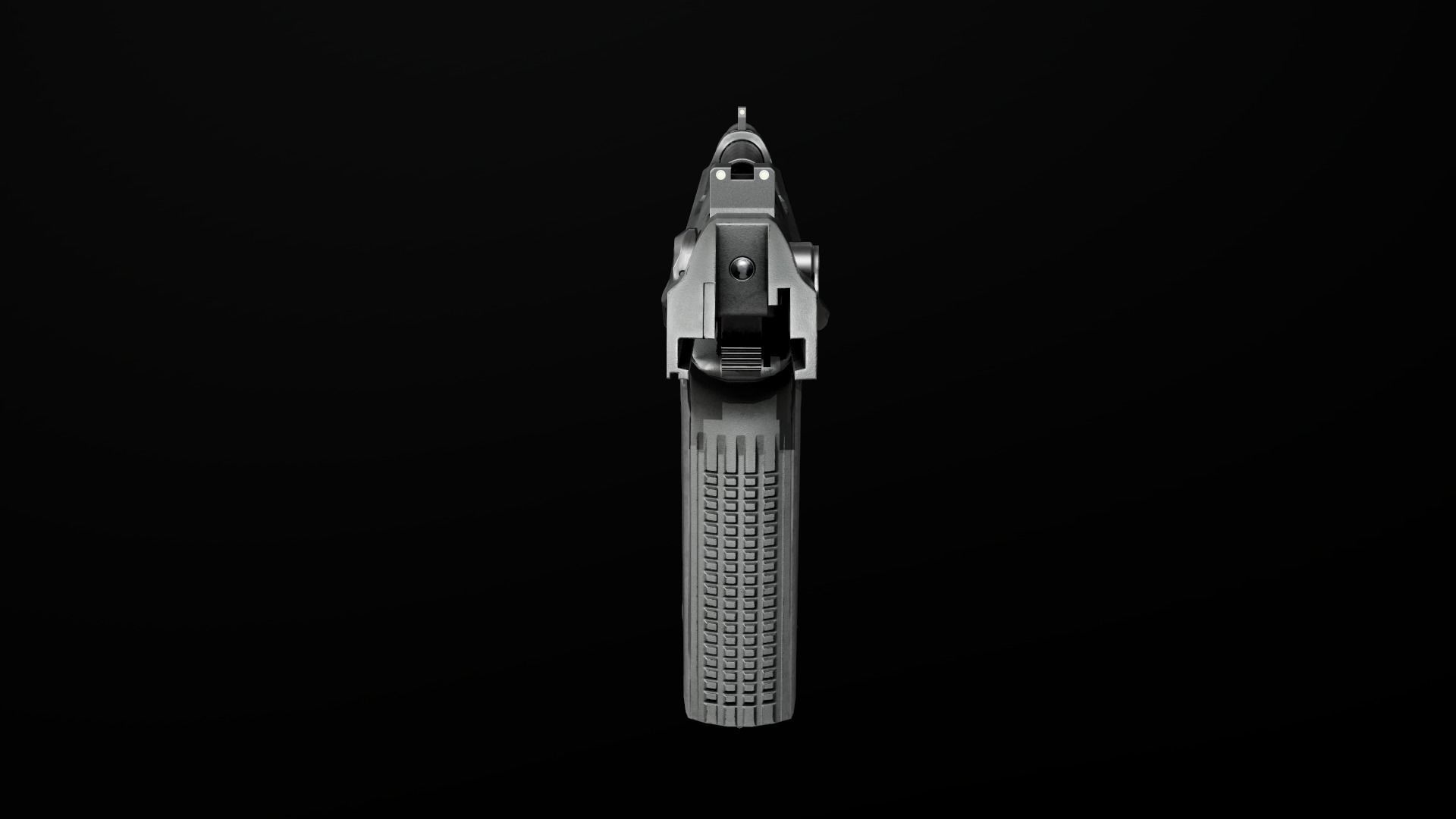 Beretta M9A3 9MM Handgun Low-poly 3D model_40