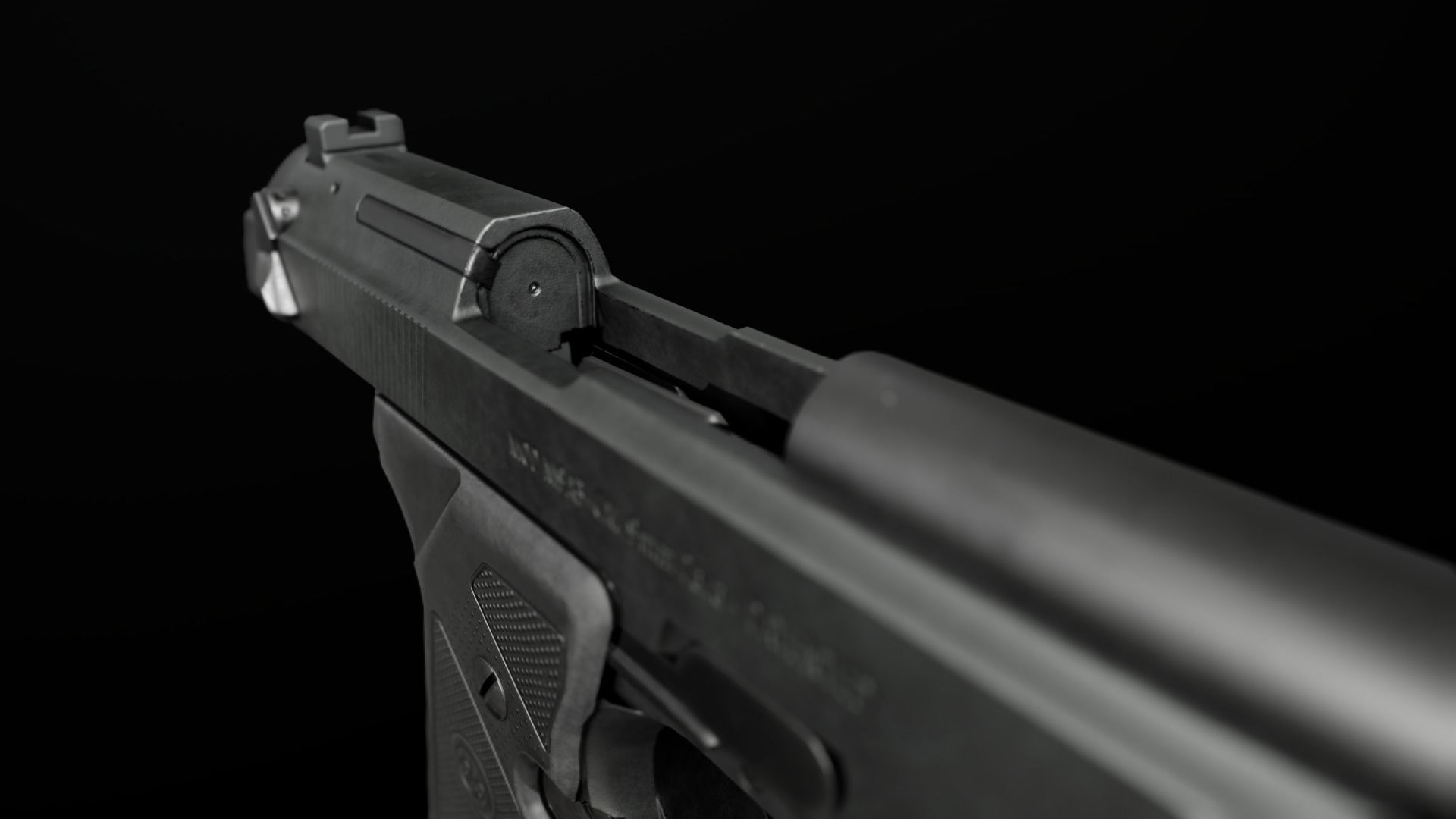 Beretta M9A3 9MM Handgun Low-poly 3D model_47