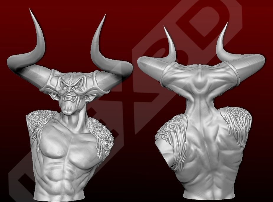 Legend Darklord Bust 3D Print 3D print model_2