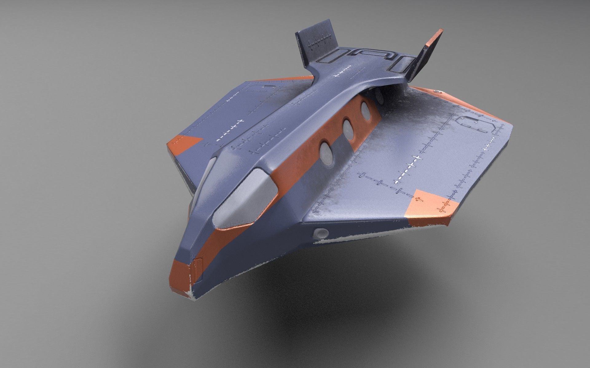 Universal ship-2-pak-1 Low-poly 3D model_3