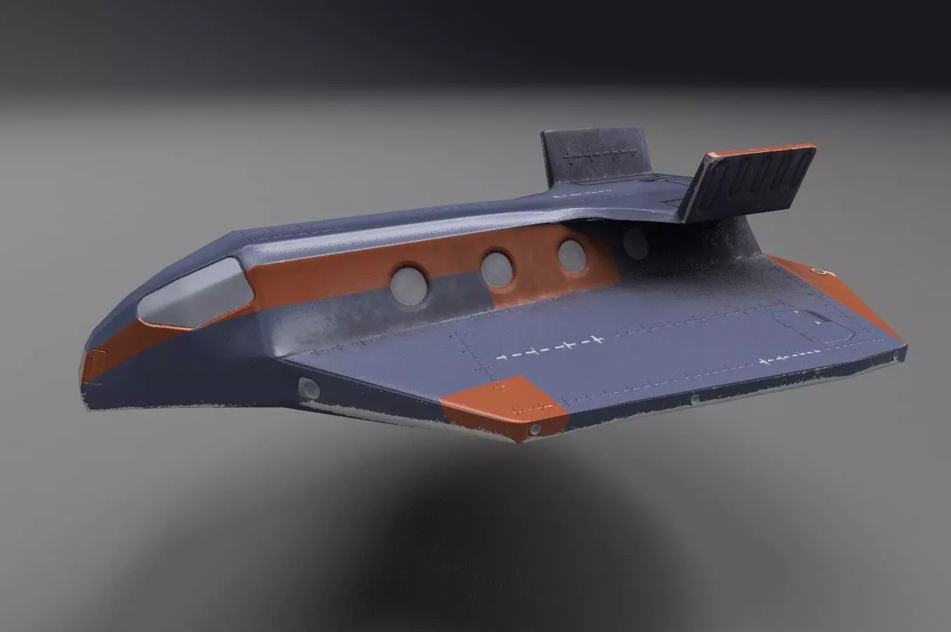 Universal ship-2-pak-1 Low-poly 3D model_0