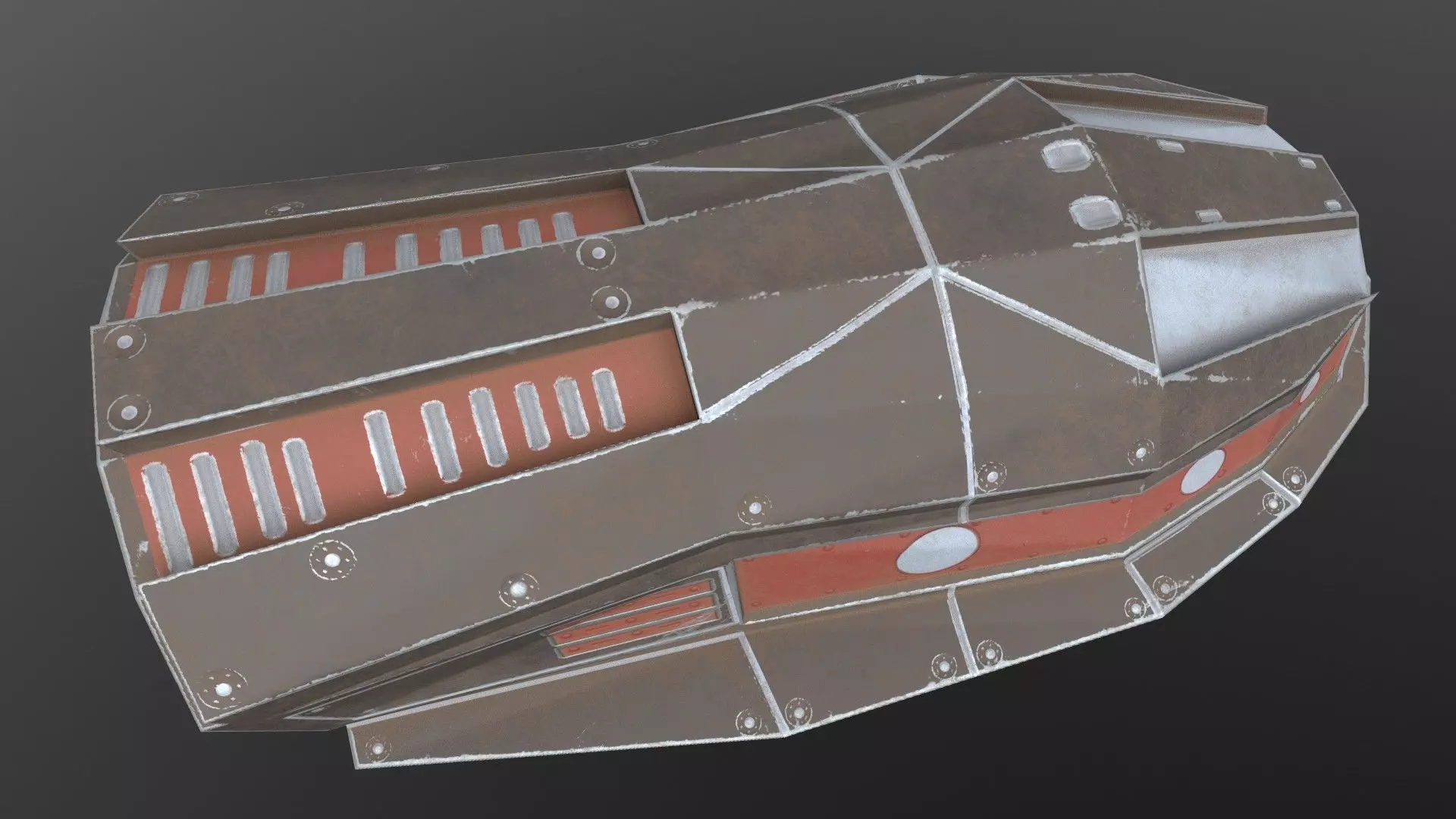 Universal ship-1-pak-1 Low-poly 3D model_0