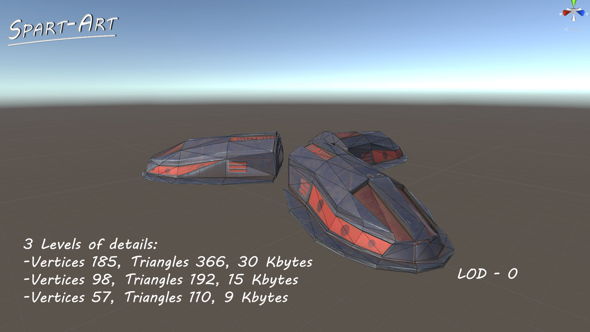 Universal ship-1-pak-1 Low-poly 3D model_3