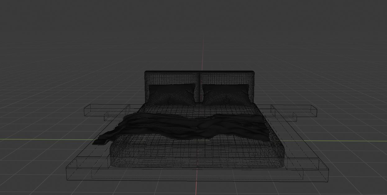 Platform Bed 3D model_4